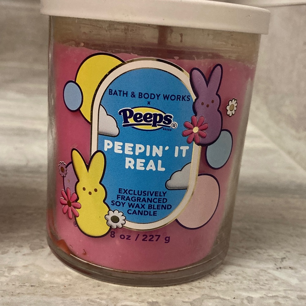Bath & Body Works Pink Peeps Peepin' It Real Candle